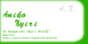 aniko nyiri business card